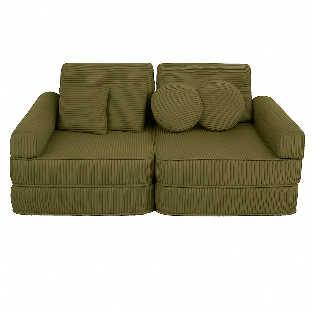 Aesthetic Pocket Plus Kids Sofa, Khaki