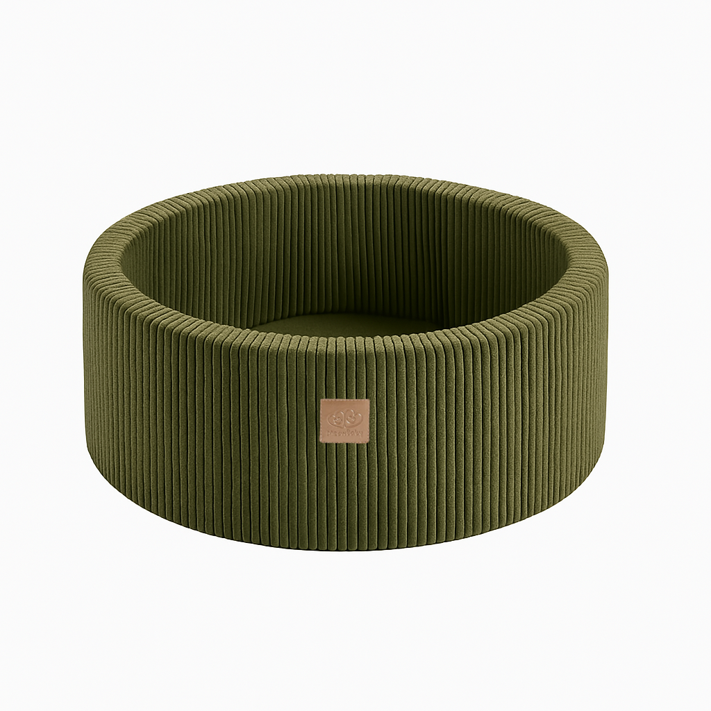 Aesthetic Round Ball Pit without Balls, 90x30cm, Khaki