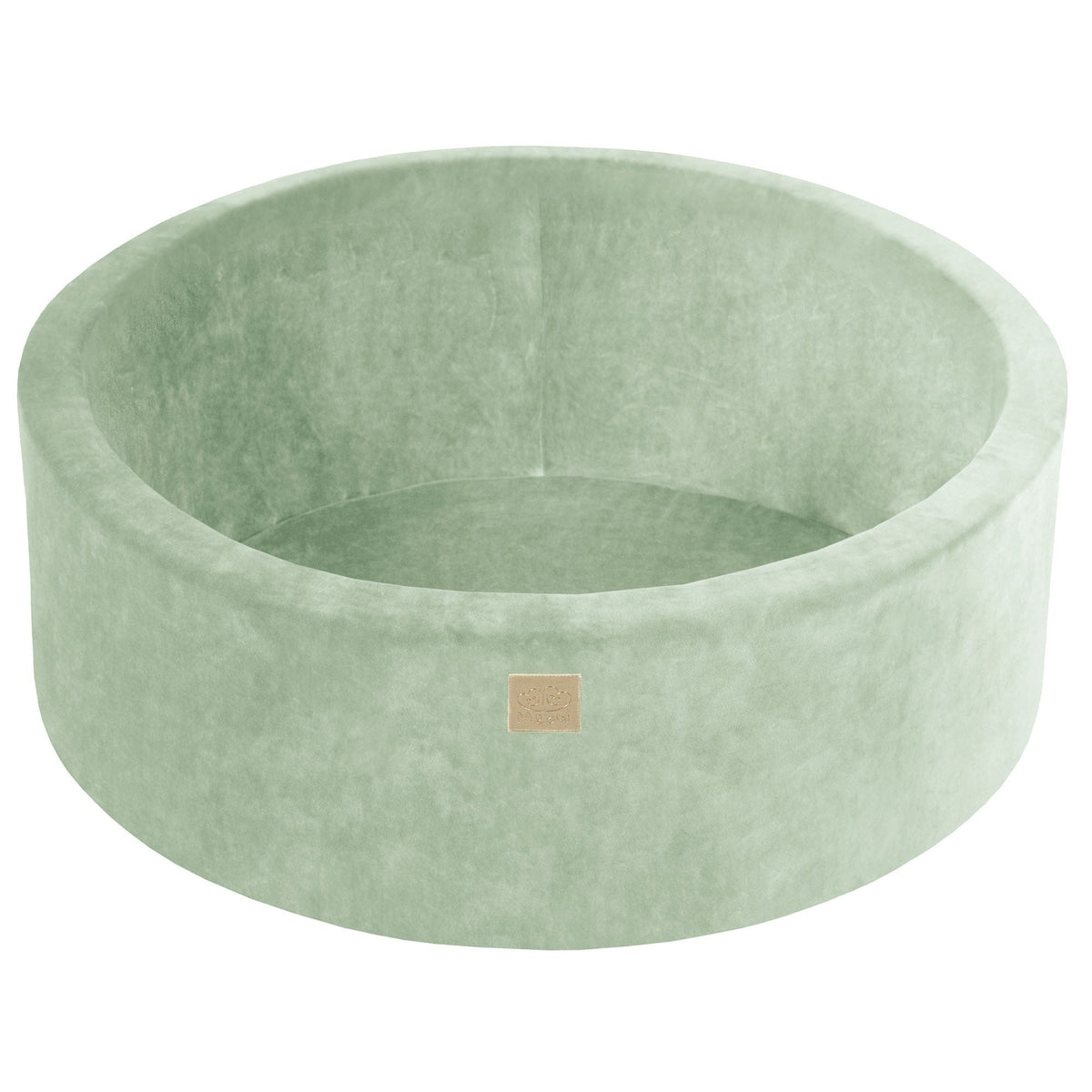 Velvet Round Ball Pit without Balls, 90x30cm, Sage Olive