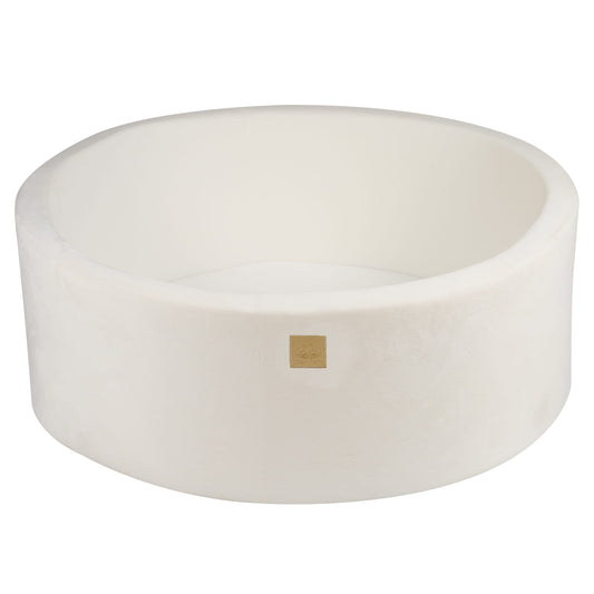 Round Ball Pit With 200 Balls, 90x30cm, White, Supersoft