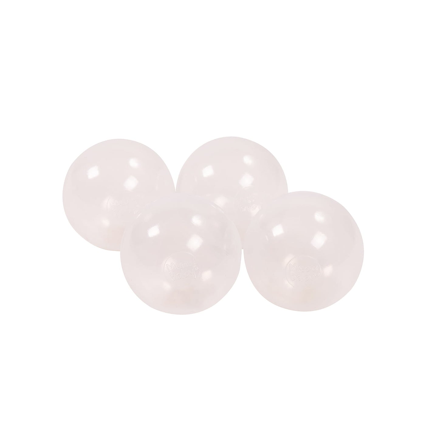Soft Plastic Balls 7cm For The Ball Pit Certified 25 Pcs, Transparent