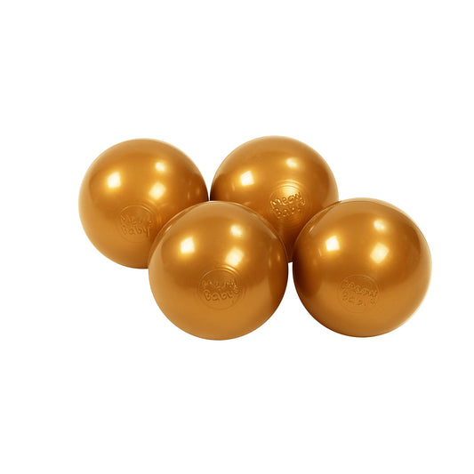 Soft Plastic Balls 7cm For The Ball Pit Certified 25 Pcs, Gold