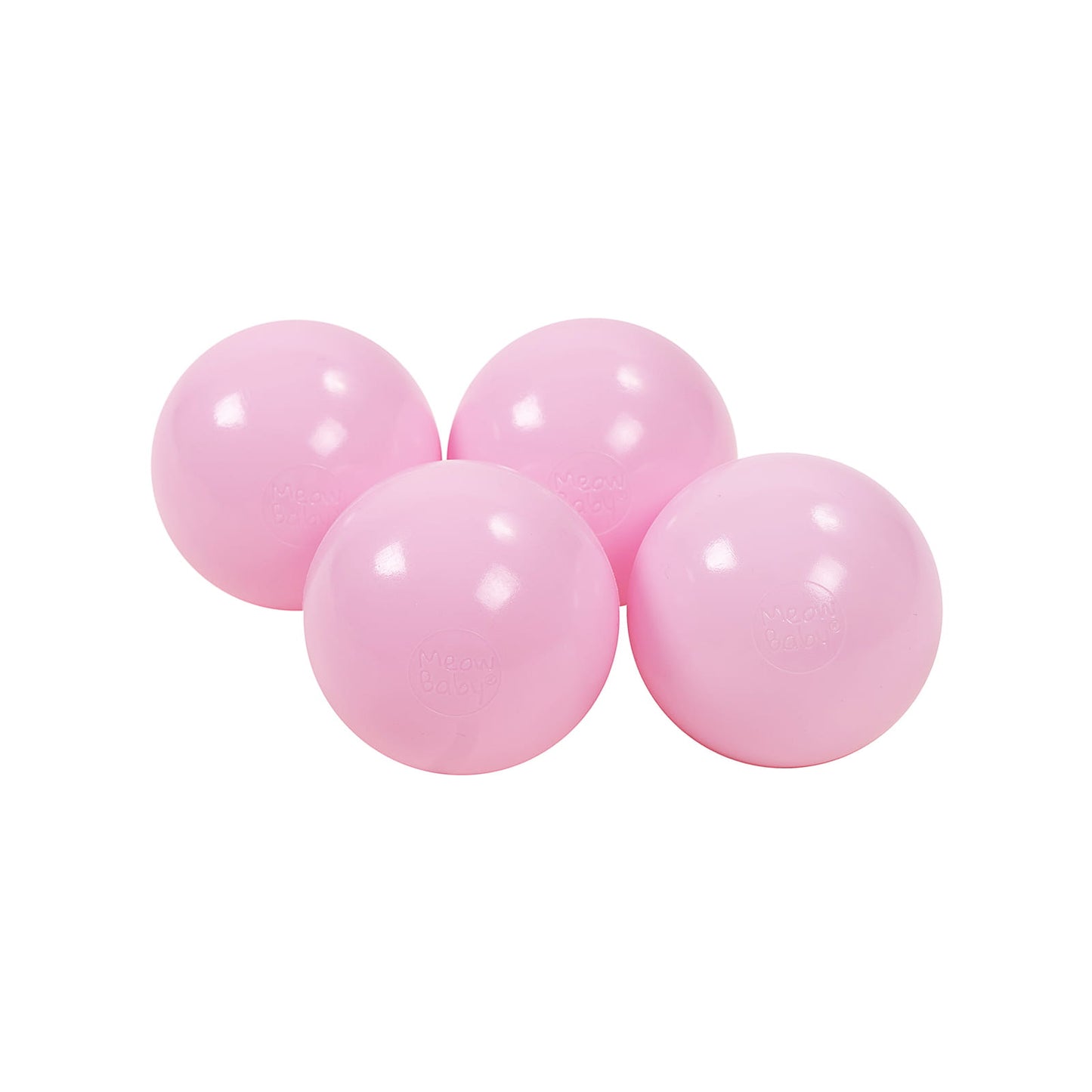 Soft Plastic Balls 7cm For The Ball Pit Certified 25 Pcs, Pastel Pink