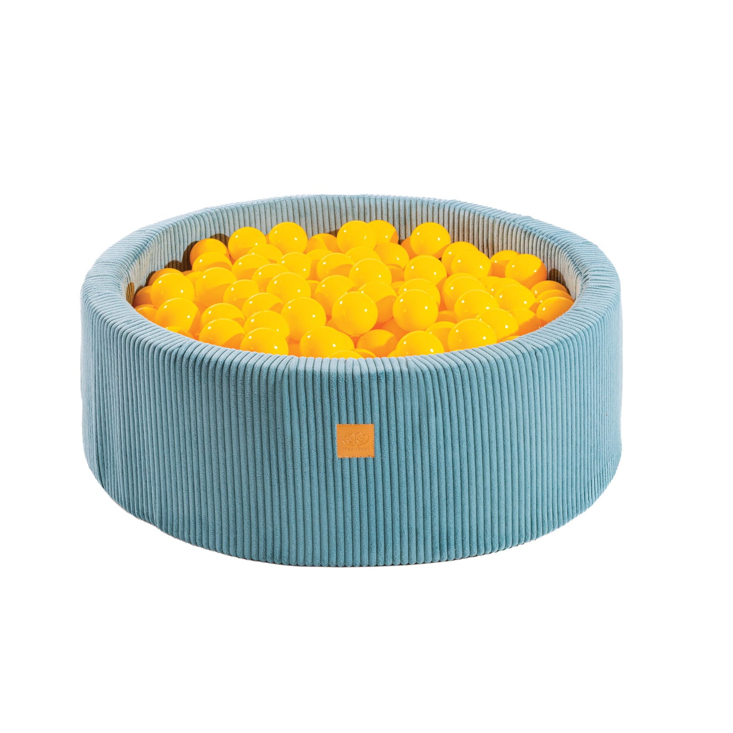 Round Ball Pit With 200 Balls, 90x30cm, Turquoise, Aesthetic
