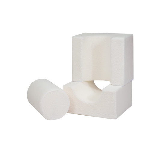 Boucle Shape Set 3 Elements, White