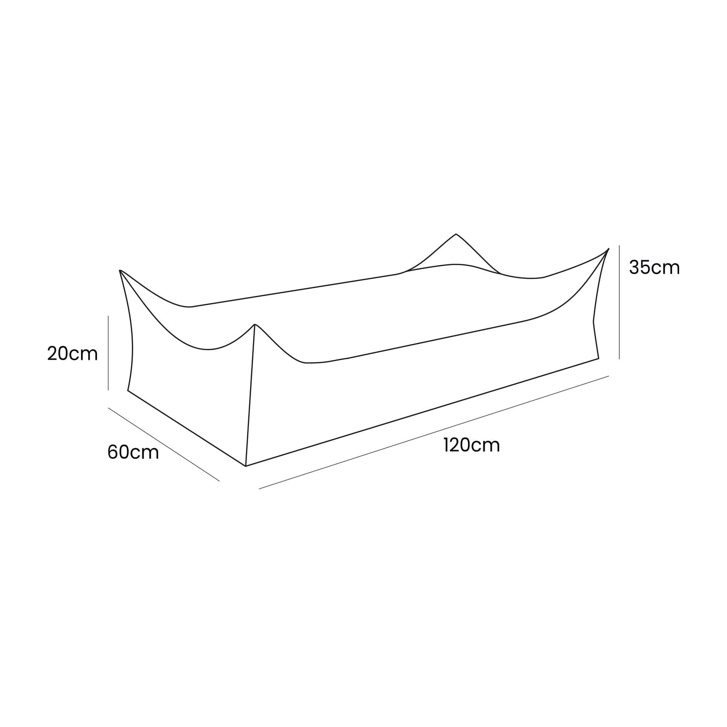 Puff Rectangular Aesthetic Turquoise