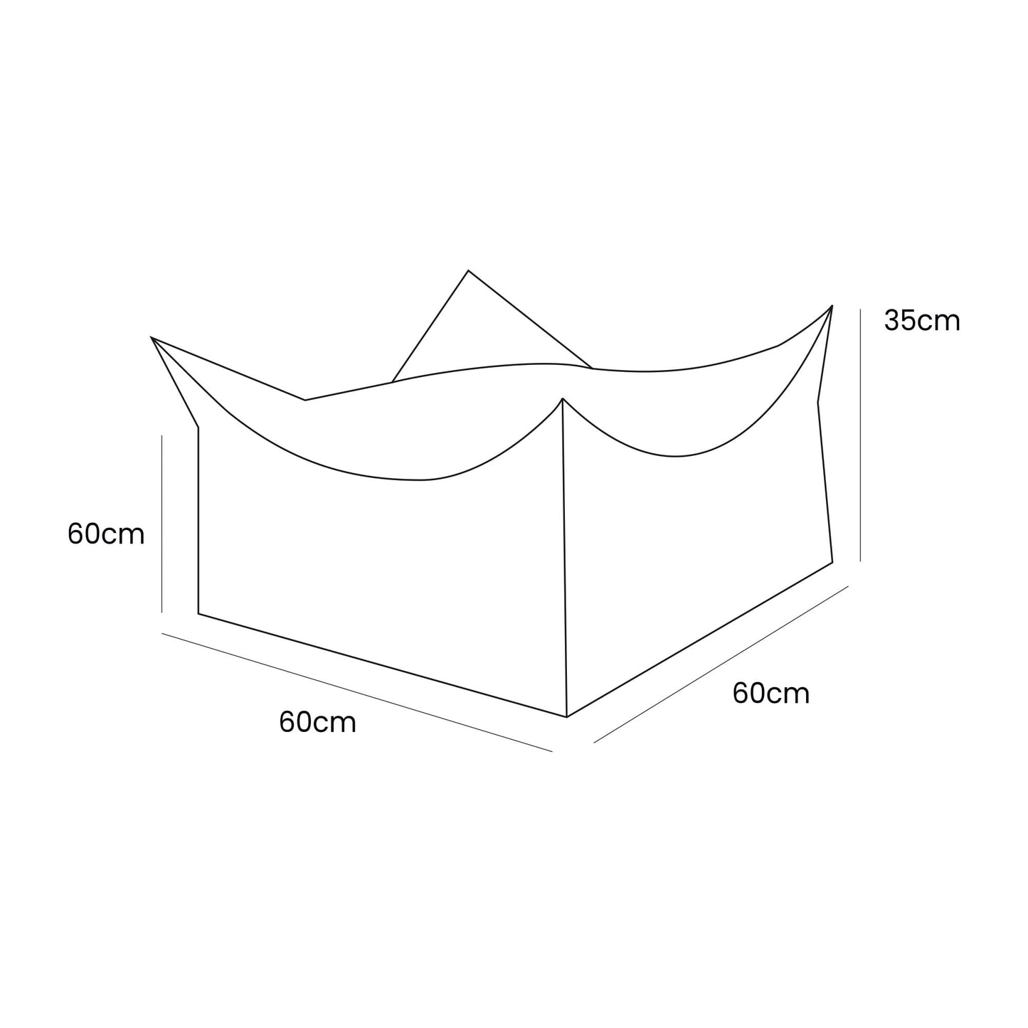 Bearly Square Puff For Kids Brown