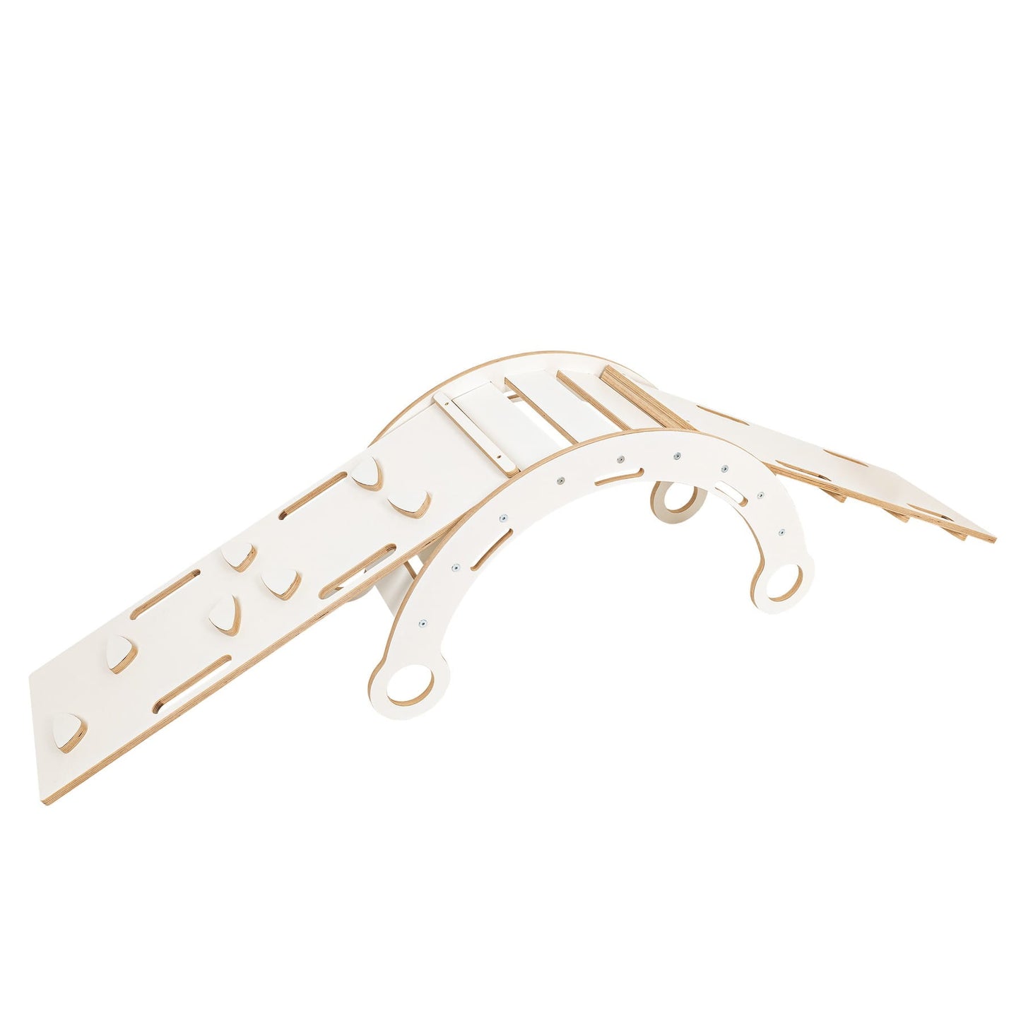 Large Dream Rocker White Wood & Slide & Ladder