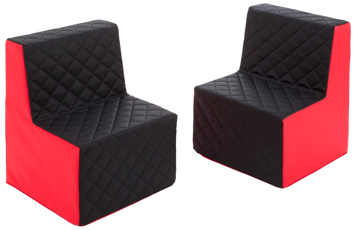 Kids Furniture Set: 2xarmchair, Eco Leather Quilted