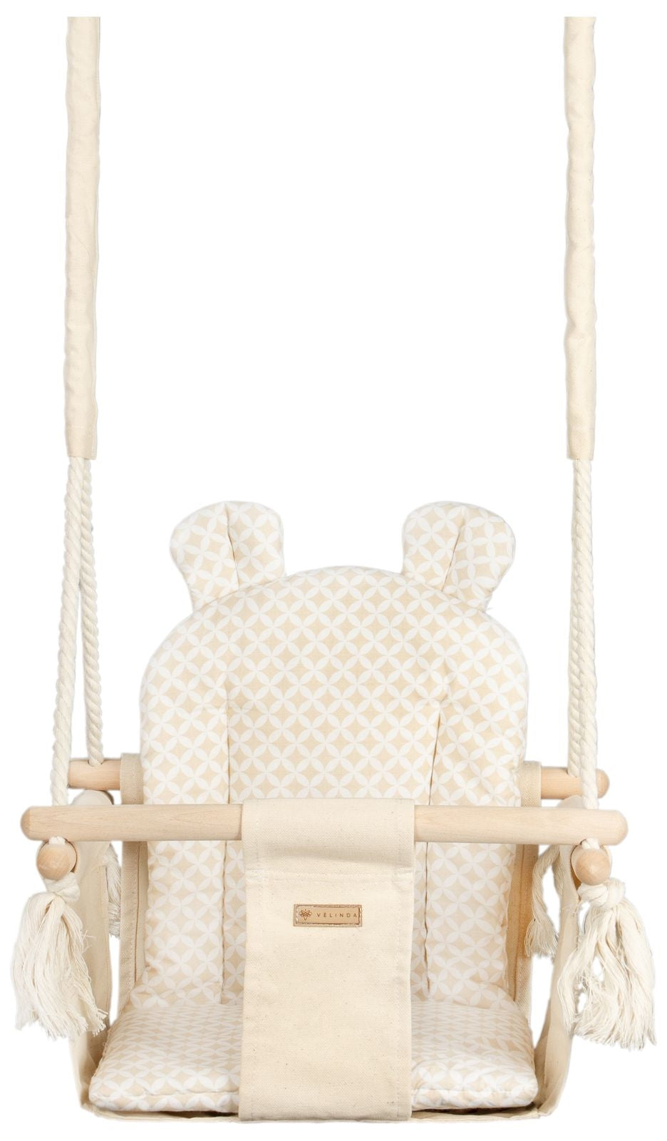 Velinda Baby & Toddler Swing Chair - Soft Cotton Seat - Indoor/Outdoor Use - Handmade for Kids
