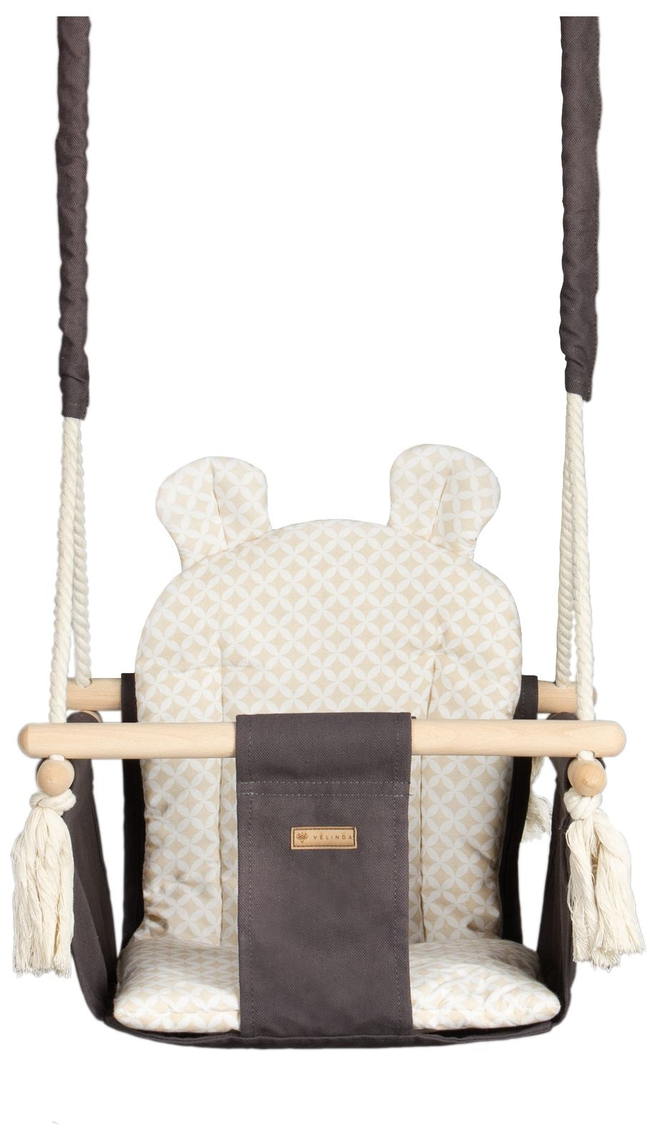 Velinda Baby & Toddler Swing Chair - Soft Cotton Seat - Indoor/Outdoor Use - Handmade for Kids