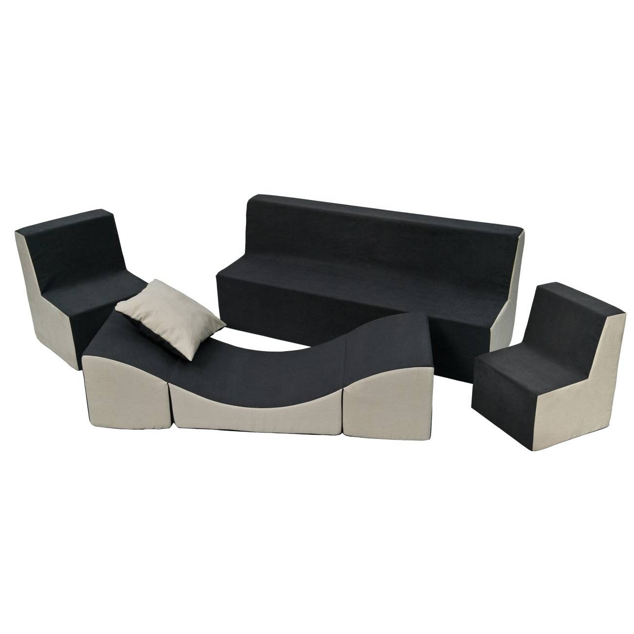 Velinda Kids' Room Seating Set - 2 Chairs - Sofa & Chaise Lounge