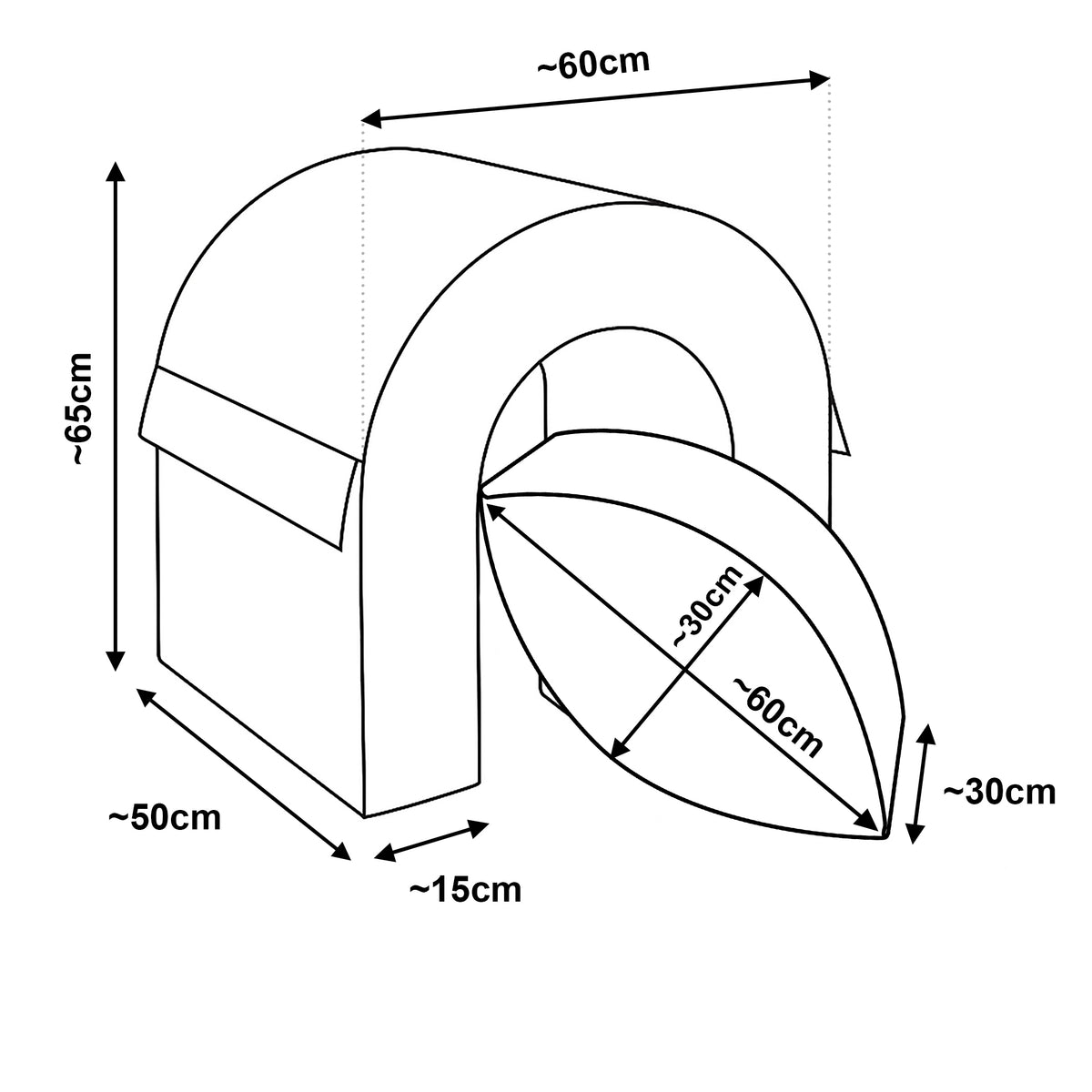 Velinda Foam Tunnel Set, 2 Large Blocks