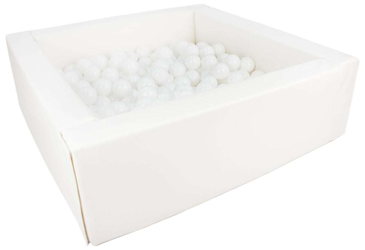 Square Eco-Leather Ball Pit with 200 Balls, 5 Elements