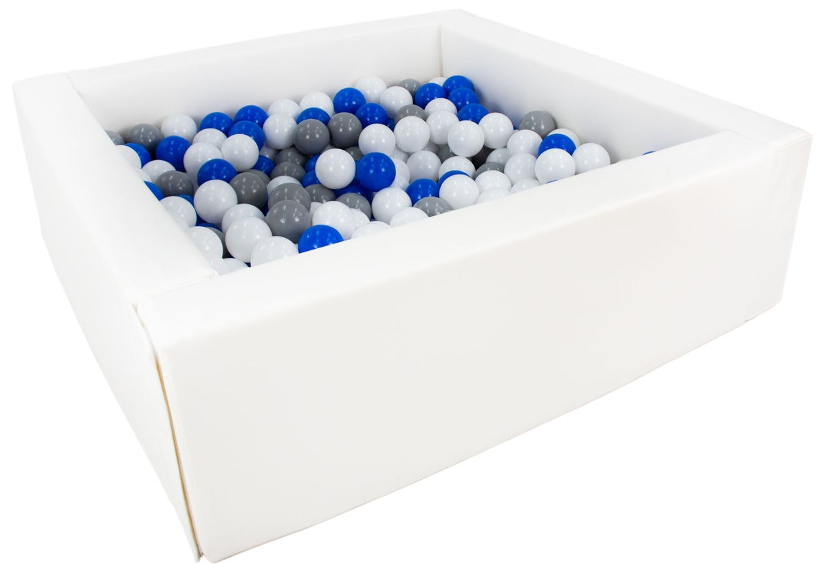 Square Eco-Leather Ball Pit with 300 Balls, 5 Elements