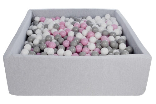 Velinda Soft Jersey Ball Pit with 1200 Balls - 110x110cm - Baby & Kids Play Gift