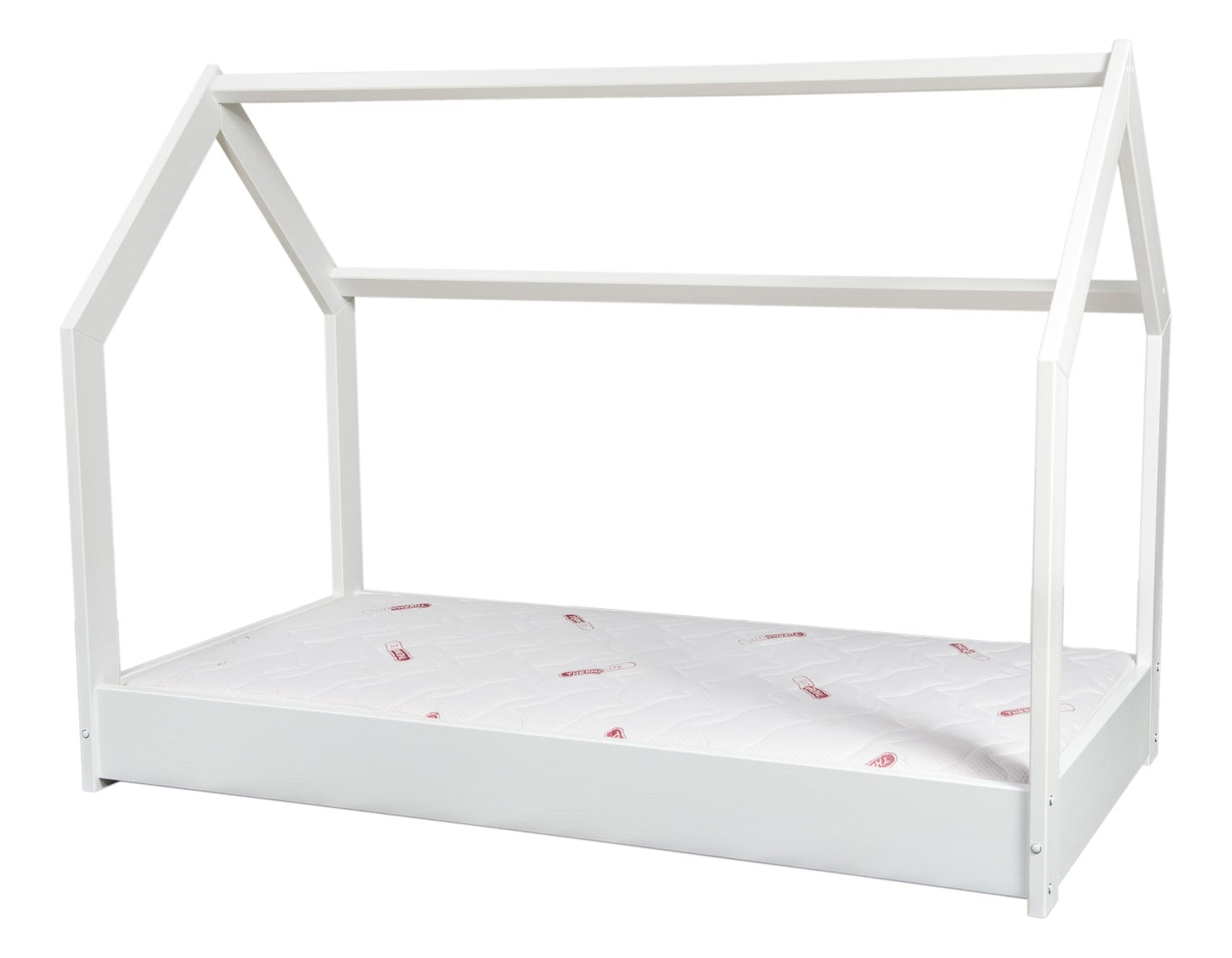 Velinda Kids Bed & Mattress - Pine Wood - Safe - 135cm Height