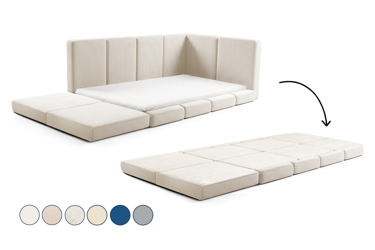 Modular Montessori Floor Bed with Mattress - Soft Foam