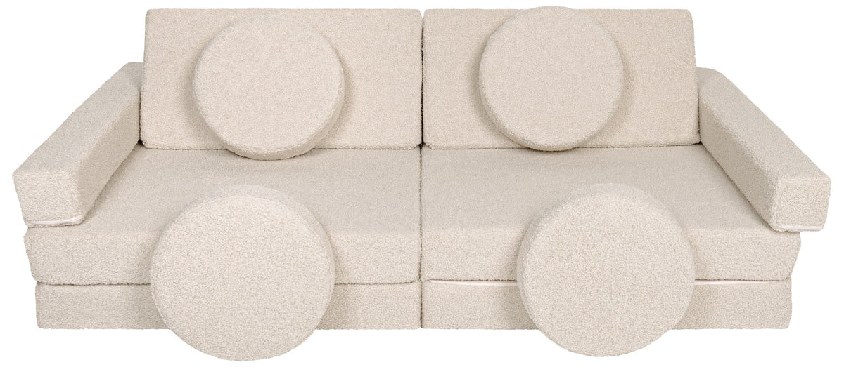 Bouclé Modular Kids Sofa, Foam Blocks