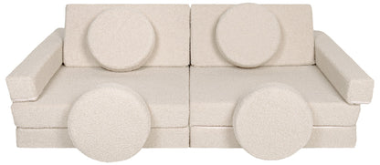 Bouclé Modular Kids Sofa, Foam Blocks
