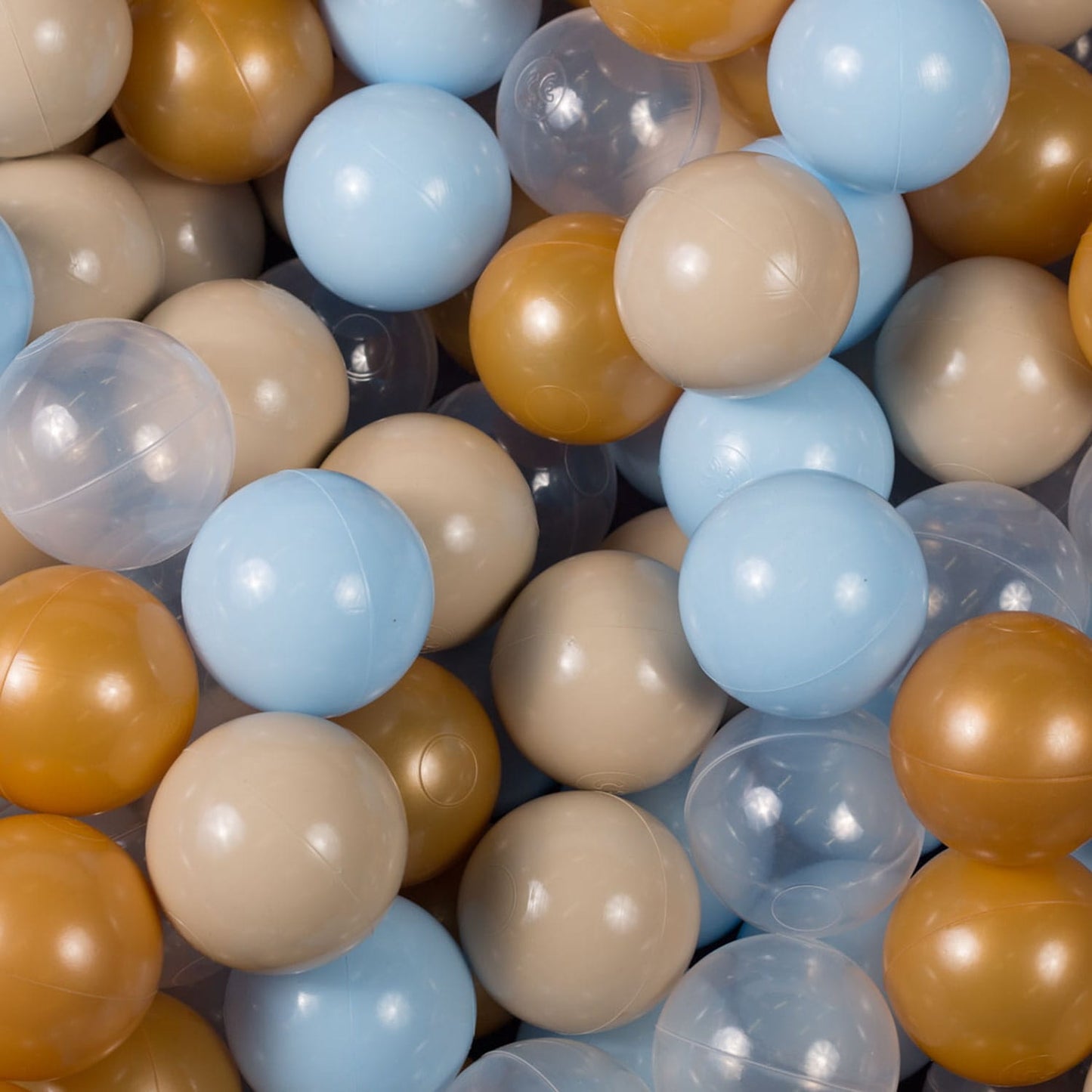 Round Ball Pit With 200 Balls, 90x30cm, Blue Grey, Velvet