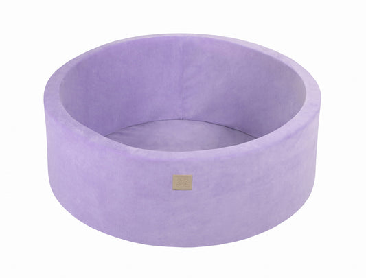 Round Ball Pit Without Balls, 90x30cm, Lilac, Velvet