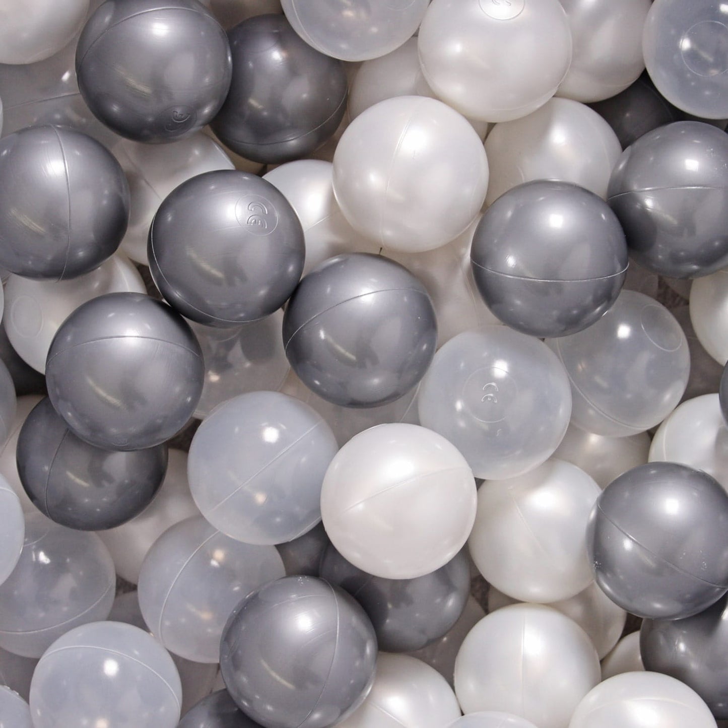 Round Ball Pit With 300 Balls, 90x40cm, Light Grey, Velvet