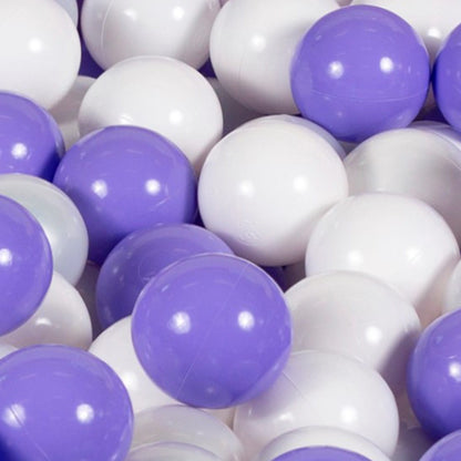 Round Ball Pit With 250 Balls, 90x40cm, Lilac, Velvet, Model Lavender