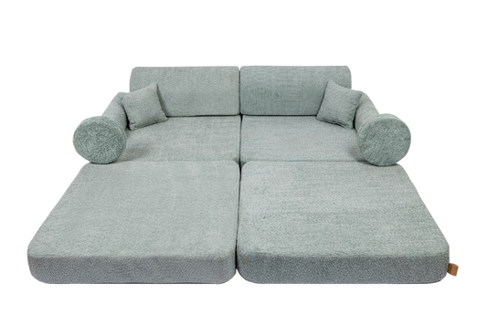 Boucle Premium Kids Sofa, Fresh Mint