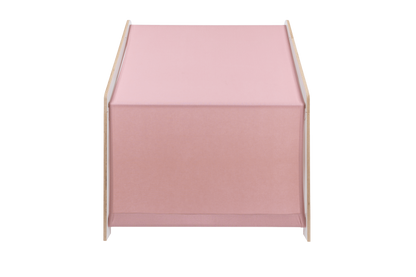 Wooden White House with Pink Roof
