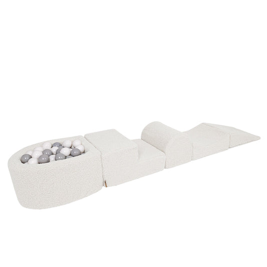 Bearly Foam Playset with Small Ball Pit, Cream, without Balls