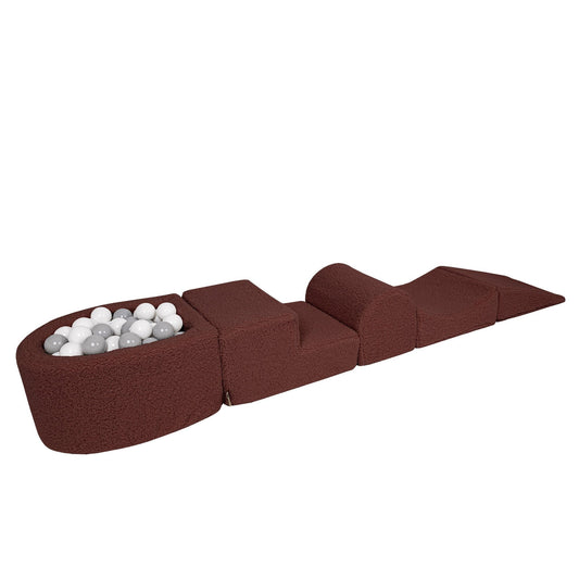 Bearly Foam Playset with Small Ball Pit Dark Brown without Balls