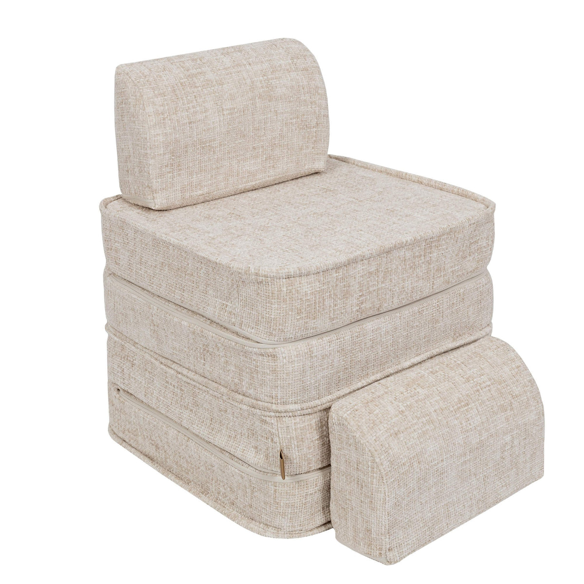 Tangle Pocket Basic Kids Sofa, Marshmallow Beige