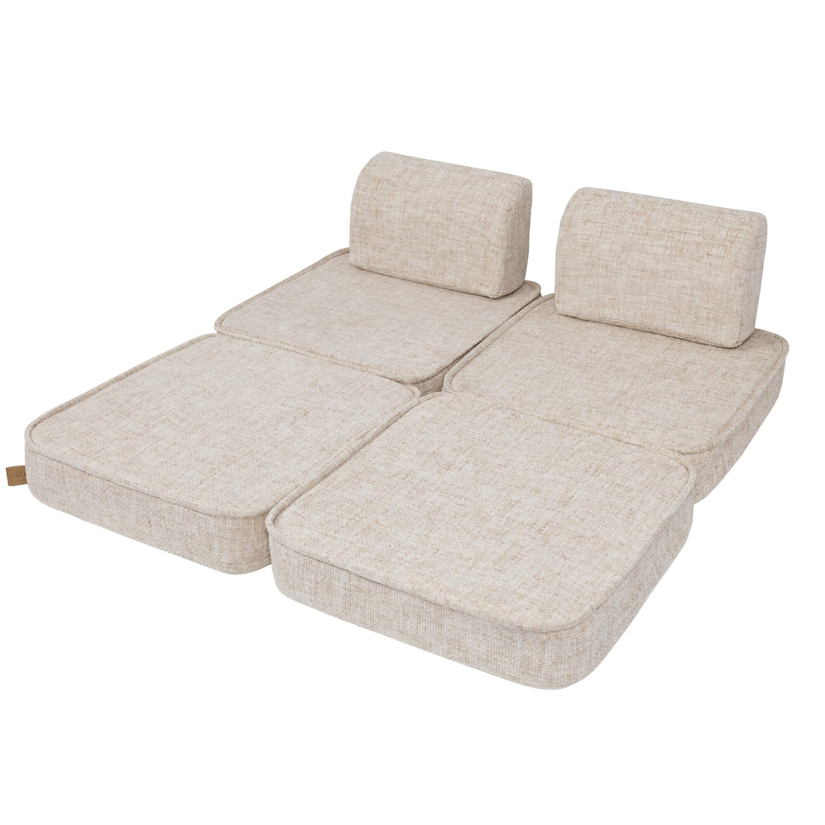 Tangle Pocket Basic Kids Sofa, Marshmallow Beige