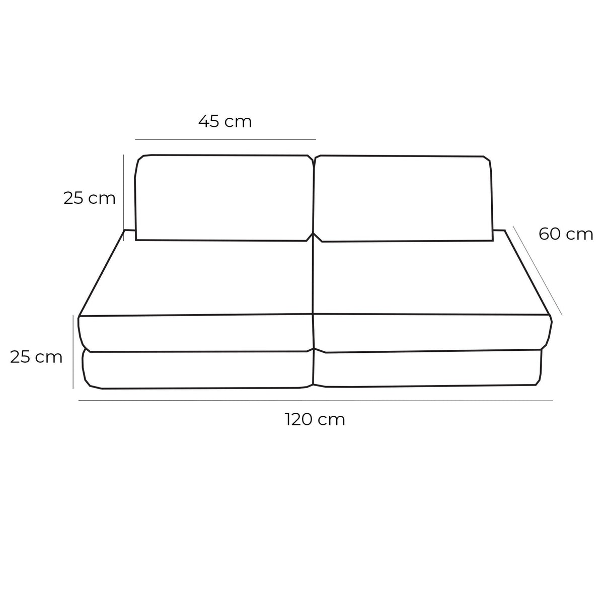 Tangle Pocket Basic Kids Sofa, Marshmallow Beige
