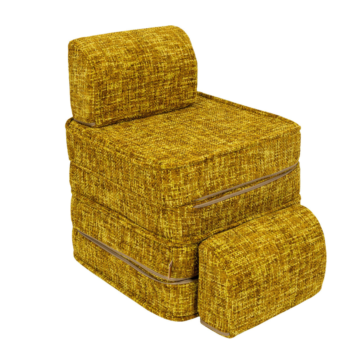 Tangle Pocket Basic Kids Sofa, Honey Mustard