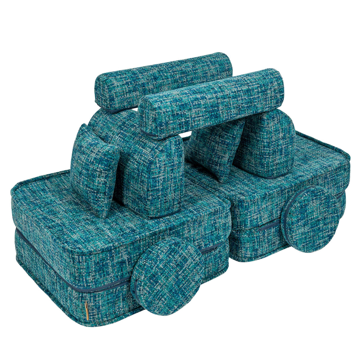 Tangle Pocket Plus Kids Sofa, Lagoon Blue