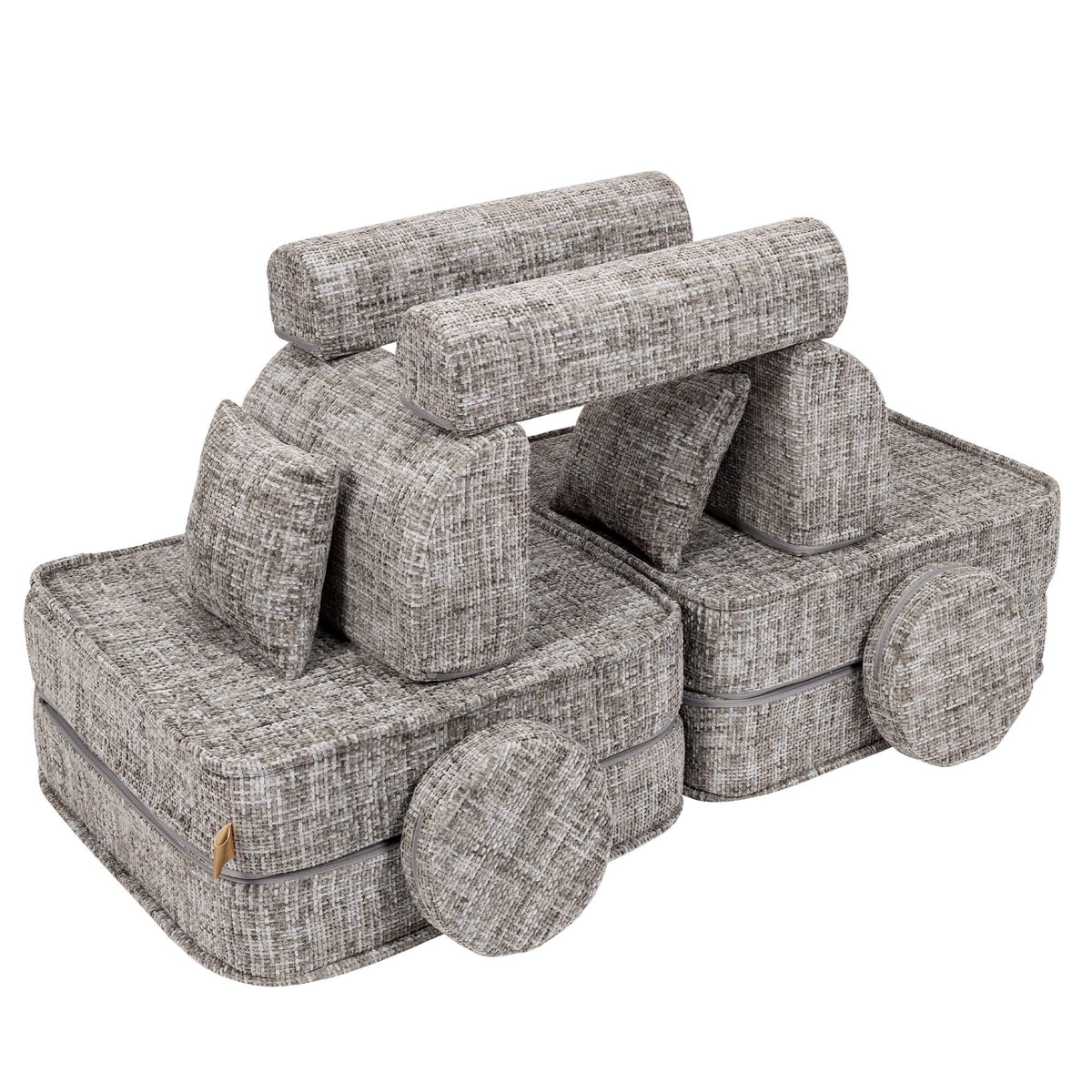 Tangle Pocket Plus Kids Sofa, Moon Grey