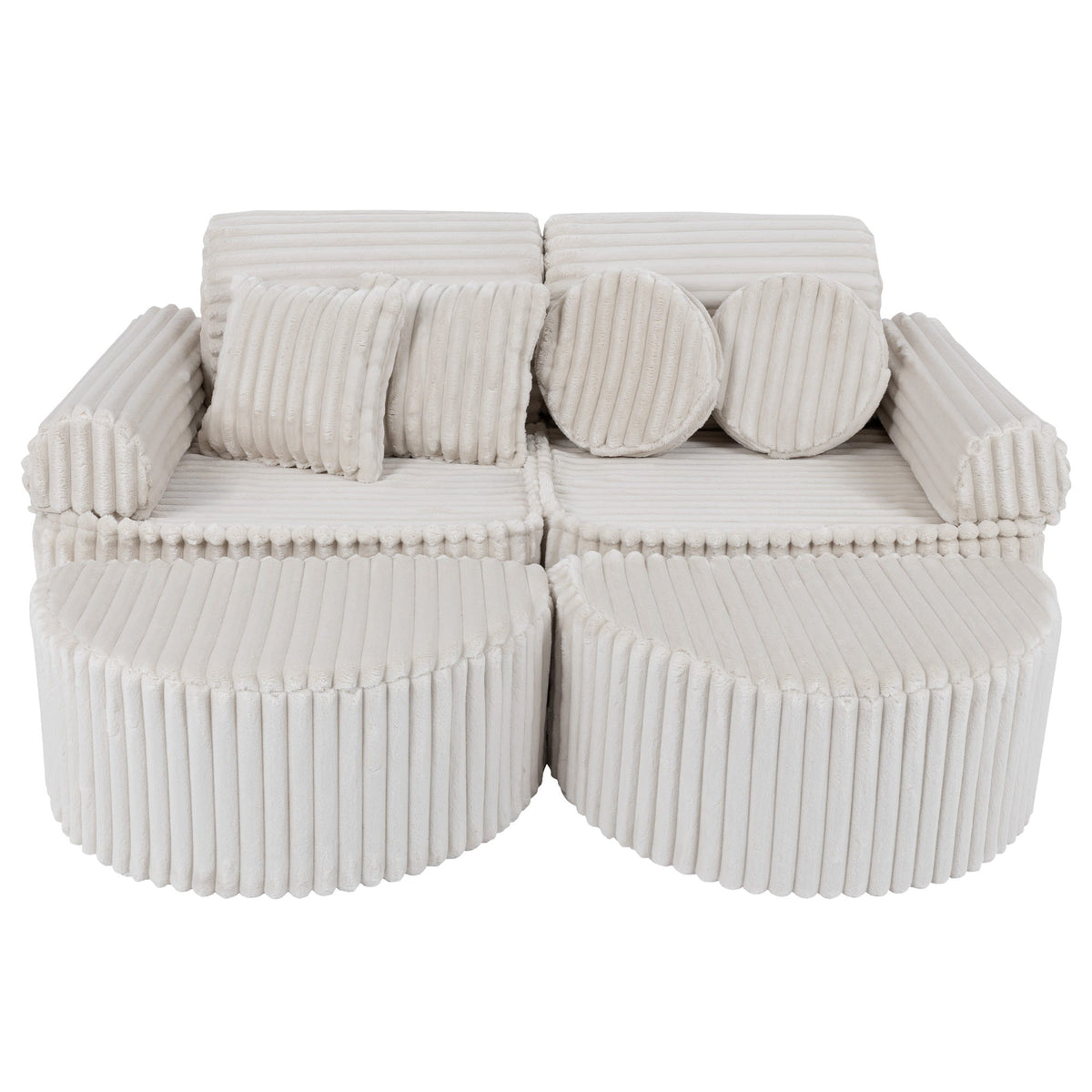 Churros Pocket Max Kids Sofa, Cotton Candy White