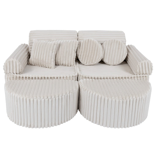 Churros Pocket Max Kids Sofa, Cotton Candy White