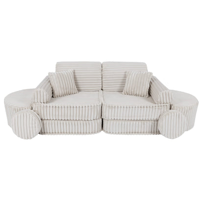 Churros Pocket Max Kids Sofa, Cotton Candy White