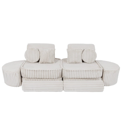 Churros Pocket Max Kids Sofa, Cotton Candy White
