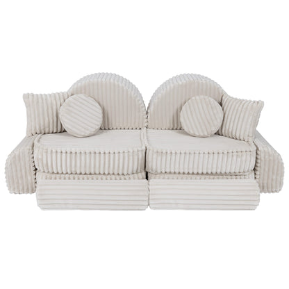 Churros Pocket Max Kids Sofa, Cotton Candy White