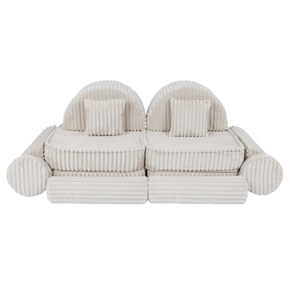 Churros Pocket Max Kids Sofa, Cotton Candy White