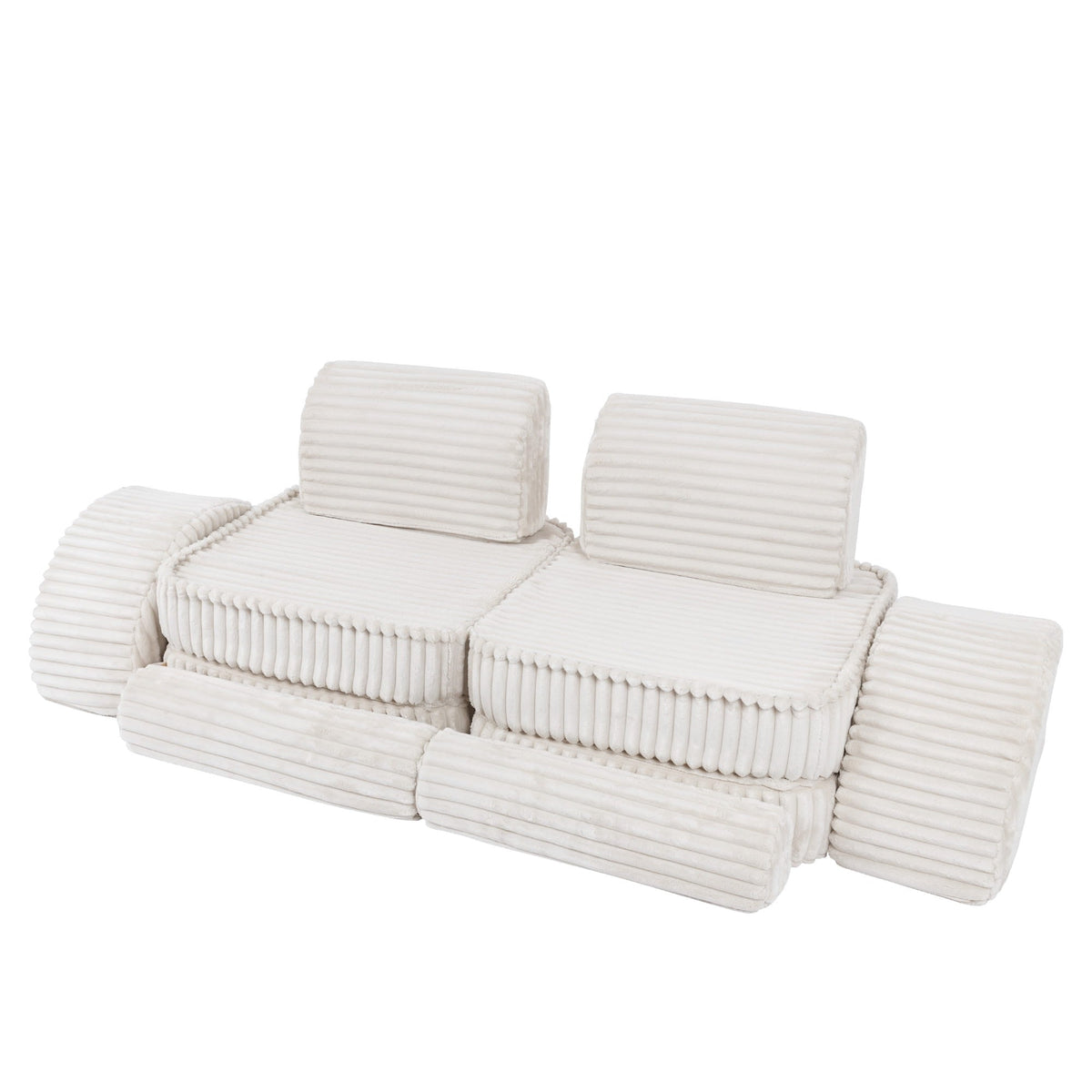 Churros Pocket Max Kids Sofa, Cotton Candy White
