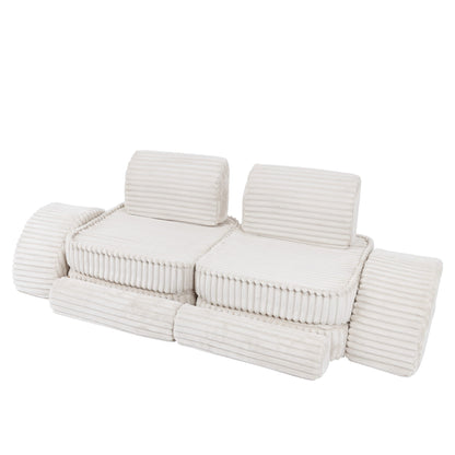 Churros Pocket Max Kids Sofa, Cotton Candy White