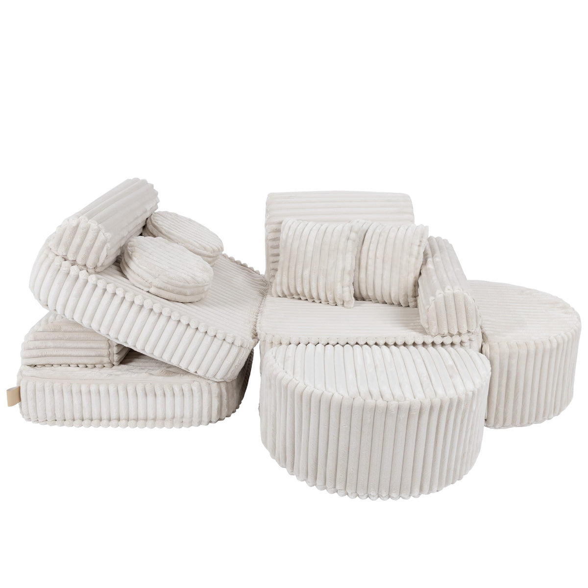 Churros Pocket Max Kids Sofa, Cotton Candy White