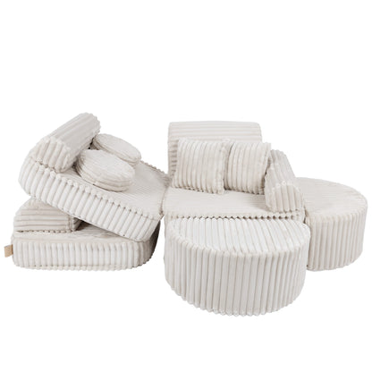 Churros Pocket Max Kids Sofa, Cotton Candy White