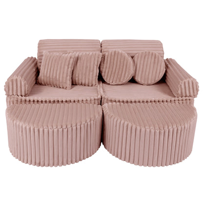Churros Pocket Max Kids Sofa, Ruby Chocolate Pink