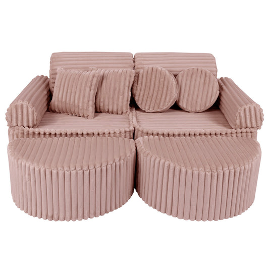 Churros Pocket Max Kids Sofa, Ruby Chocolate Pink